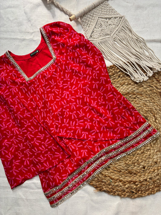 Heer – Red Georgette Short Kurta