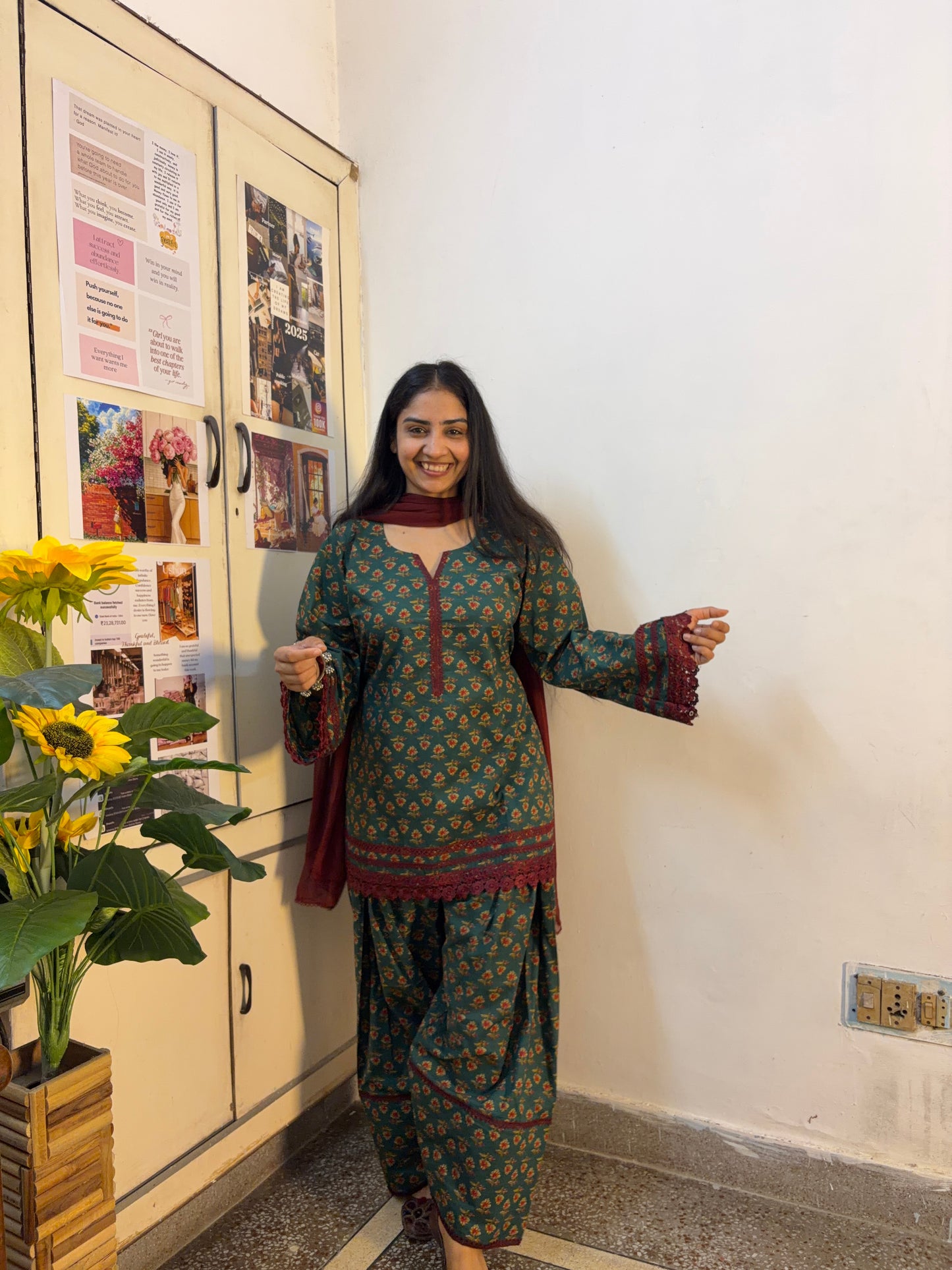 Green farshi kurta set