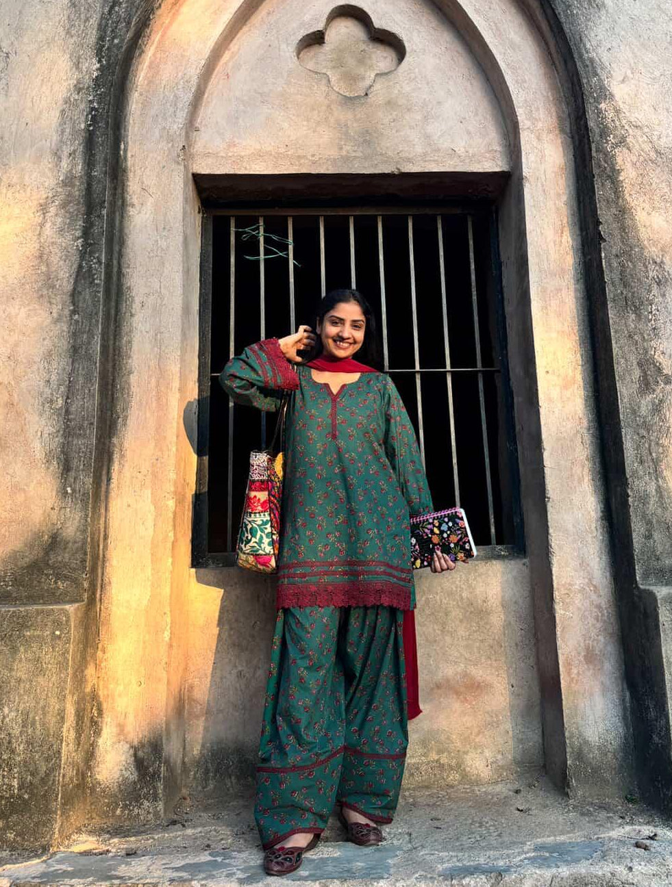 Green farshi kurta set