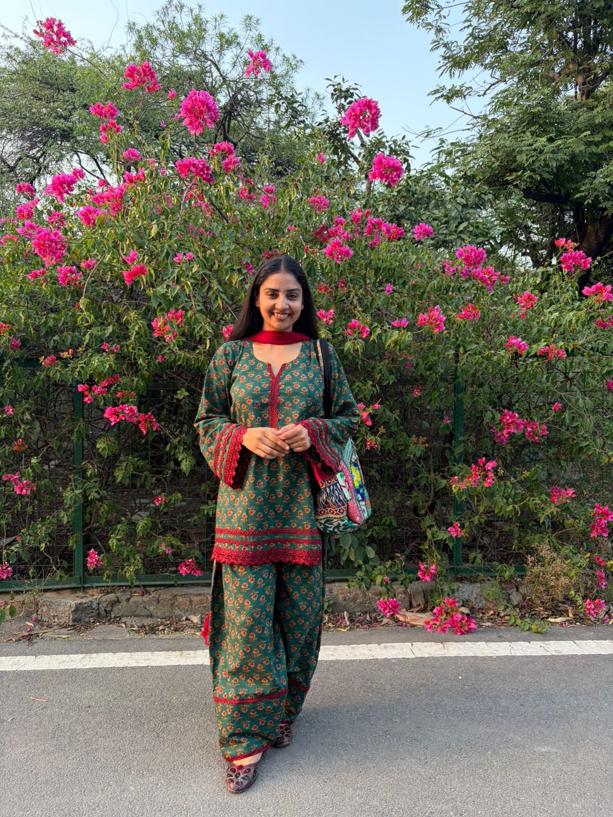 Green farshi kurta set