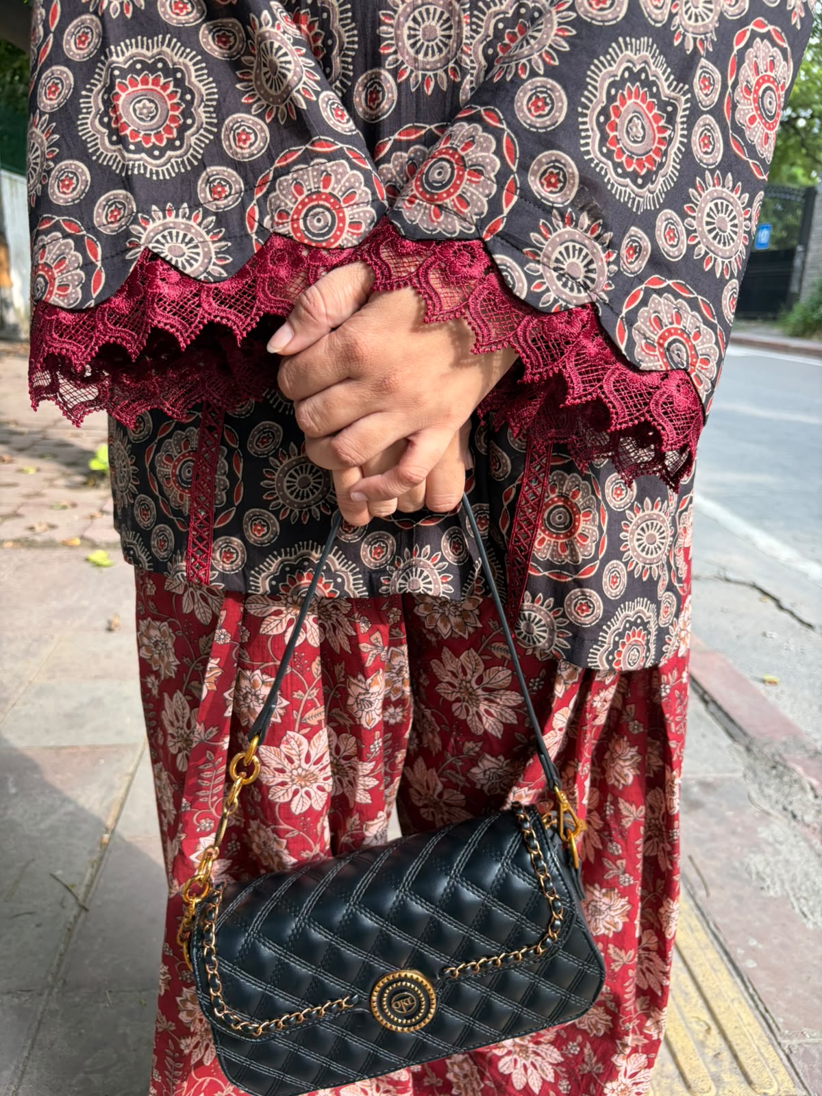 Maroon Farshi Kurta Set