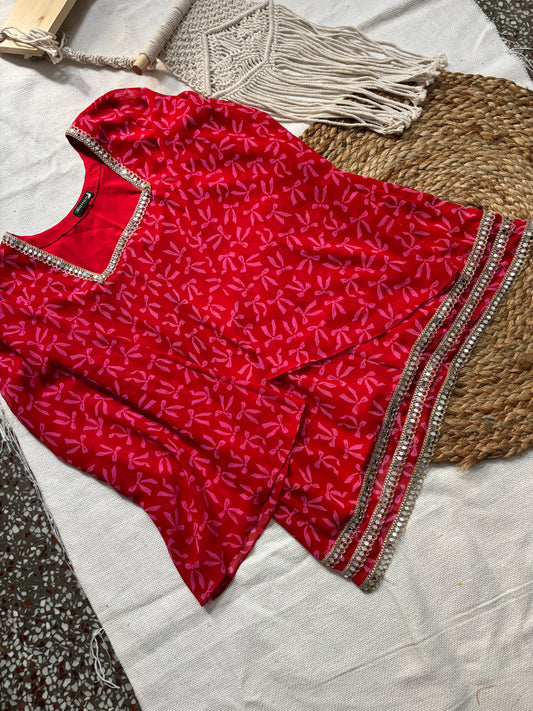 Heer – Red Georgette Short Kurta