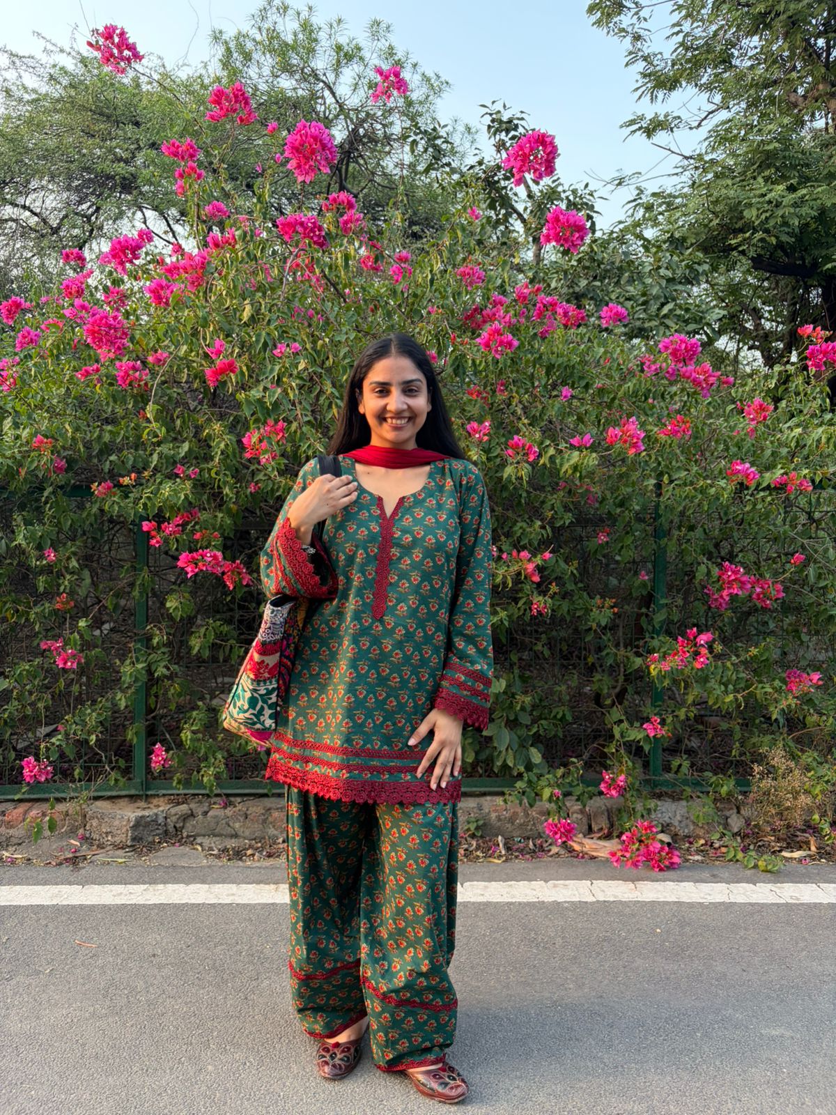Green farshi kurta set