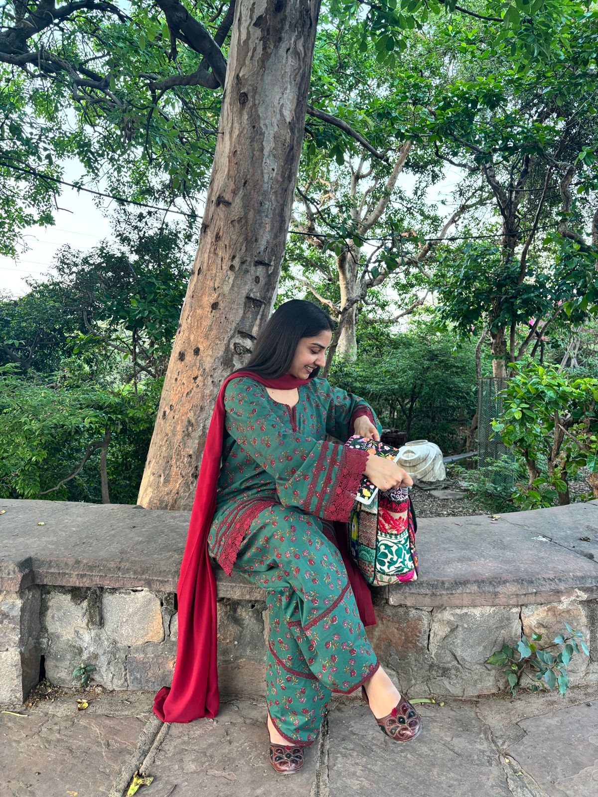 Green farshi kurta set