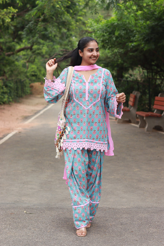 Blue kurta set