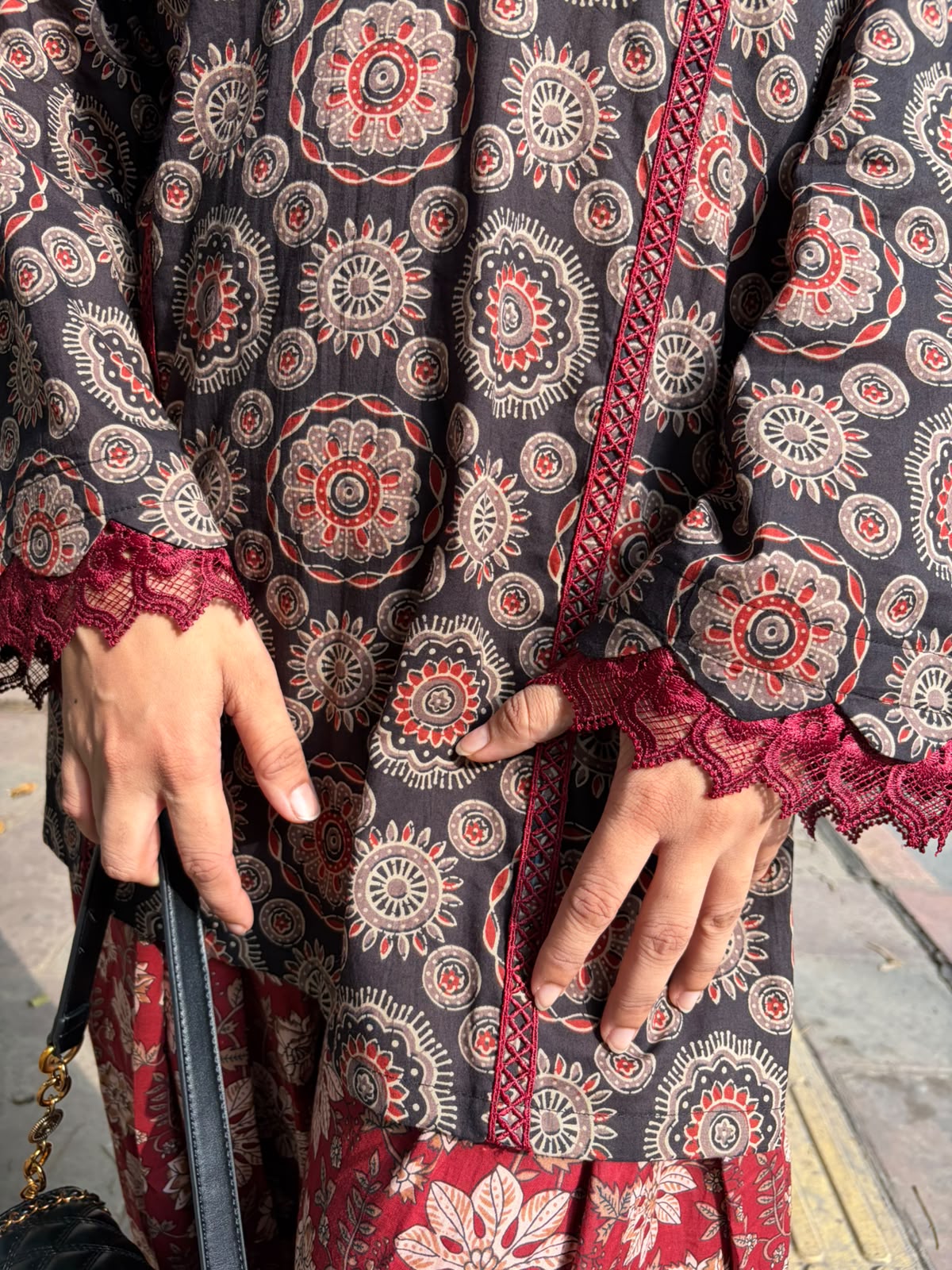 Maroon Farshi Kurta Set